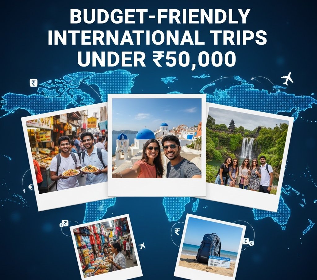 Budget-Friendly International Trips Under ₹50,000 Budget-friendly international trips for students and travelers