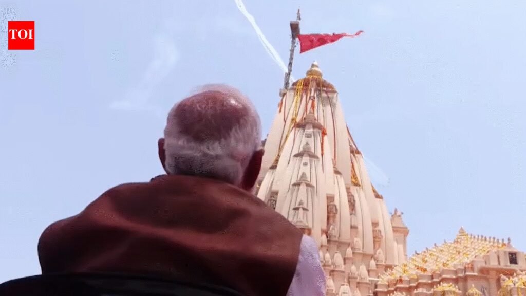 Watch: Skies above Somnath come alive as IAF’s Suryakiran aerobatic team performs stunning manoeuvres | India News