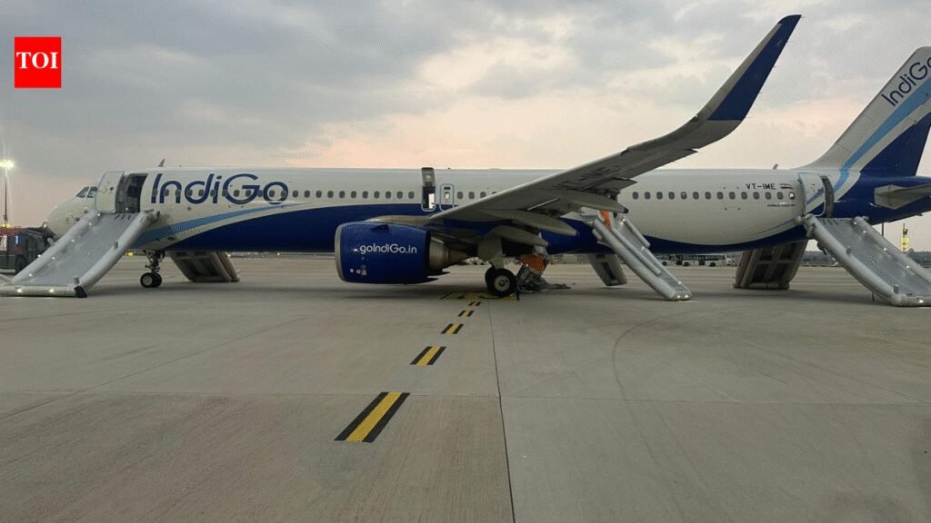 Passengers evacuated using slides at BLR after smoke on taxiing IndiGo aircraft | India News