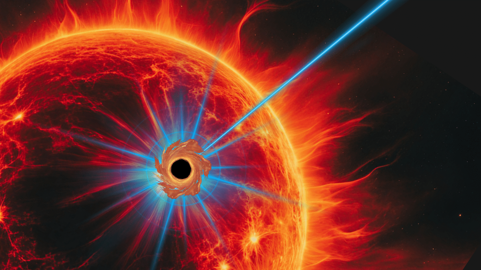 Black holes slamming into scorching stars may be causing mysterious blue flashes in the cosmos