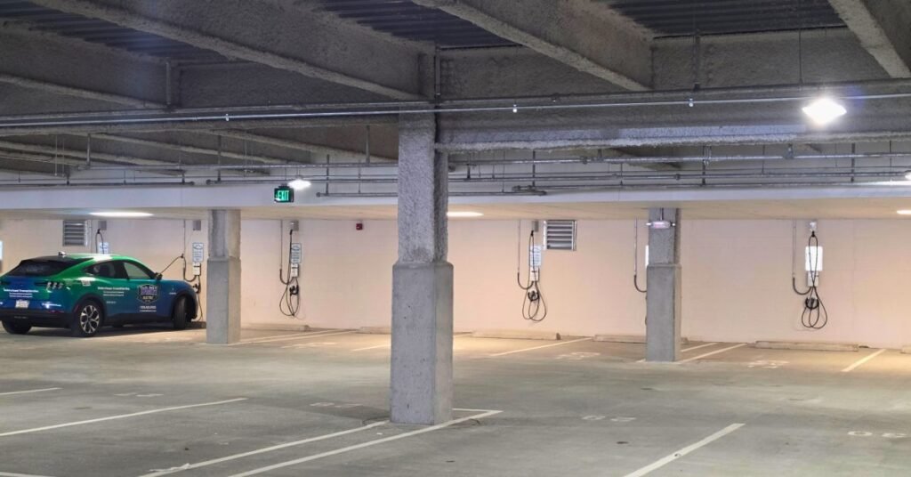 This Boston apartment complex comes with 64 EV chargers