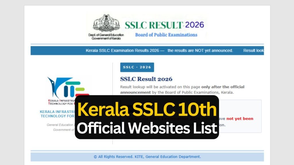 results.kite.kerala.gov.in, SSLC Result 2026 Kerala Official Website Link at sslcexam.kerala.gov.in