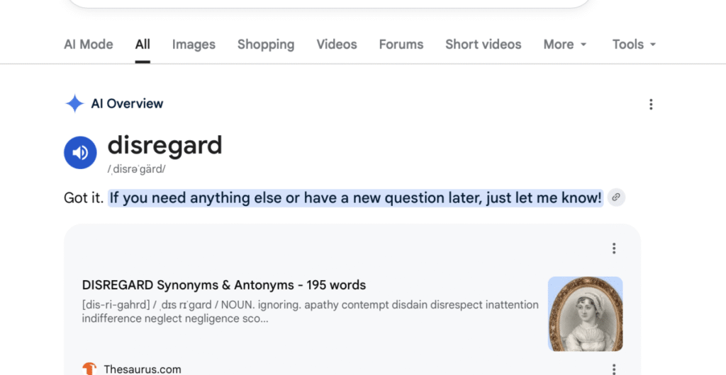 Google’s AI search is so broken it can ‘disregard’ what you’re looking for