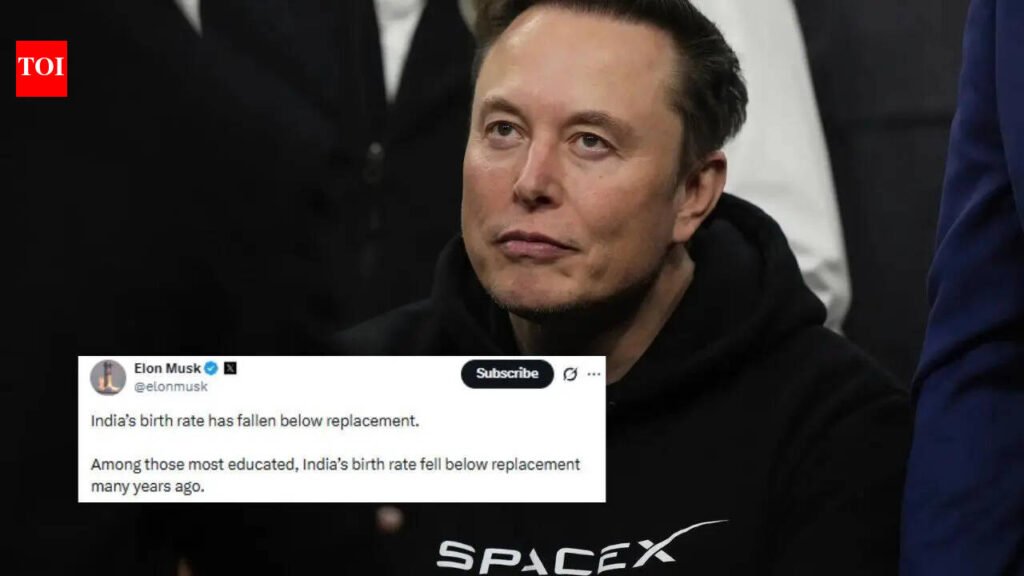 Elon Musk Highlights Alarming Drop in India’s Fertility Rate | India News