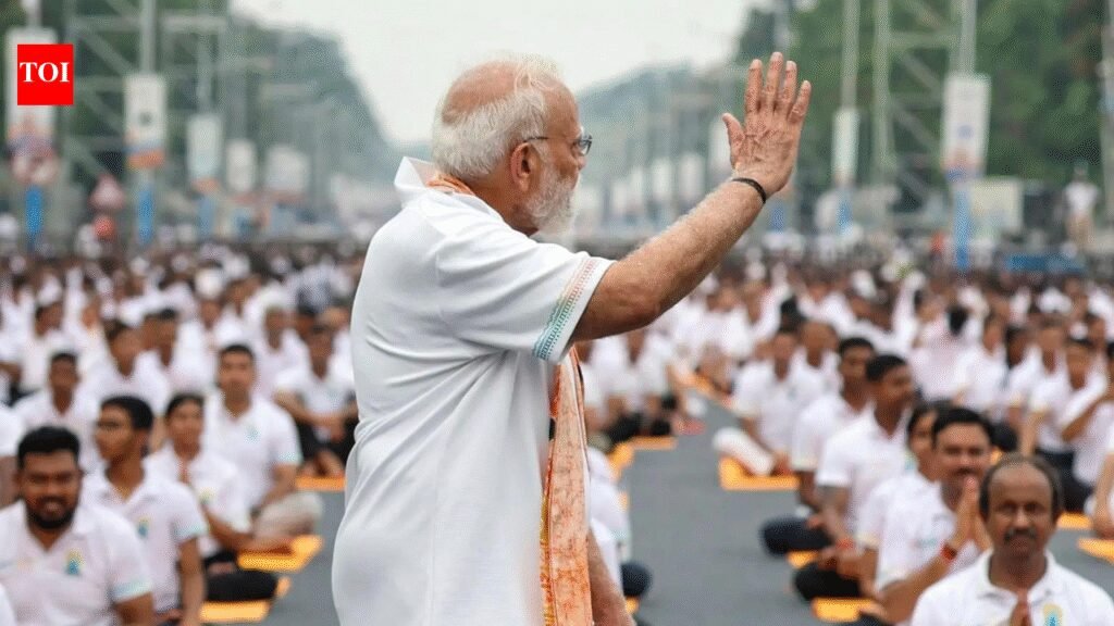 ‘It connects everyone’: PM Modi leads Yoga Day celebrations from Kolkata’s Red Road — in pictures | India News