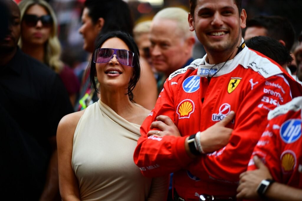 Lewis Hamilton seen sharing a moment with Kim Kardashian after securing P2 in the F1 Monaco GP