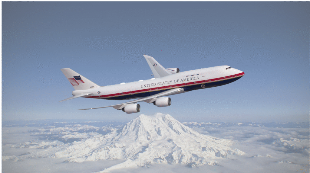 Qatari-donated Air Force One now sports red, white and blue paint job
