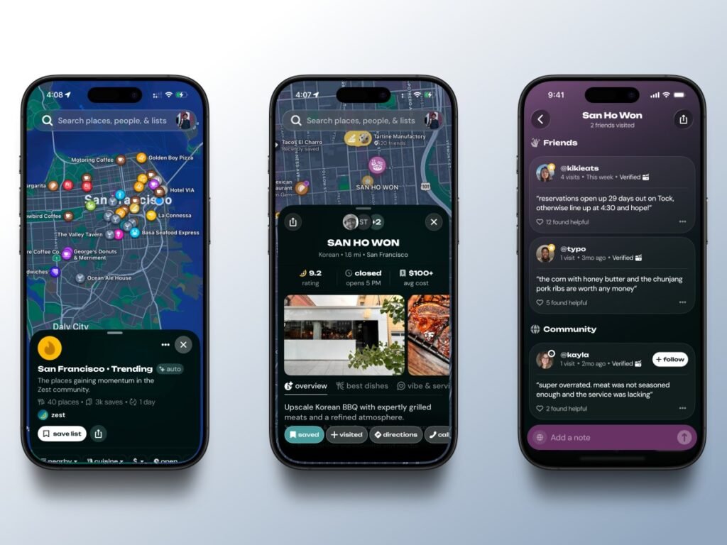 Zest launches a restaurant discovery app powered by where people actually eat