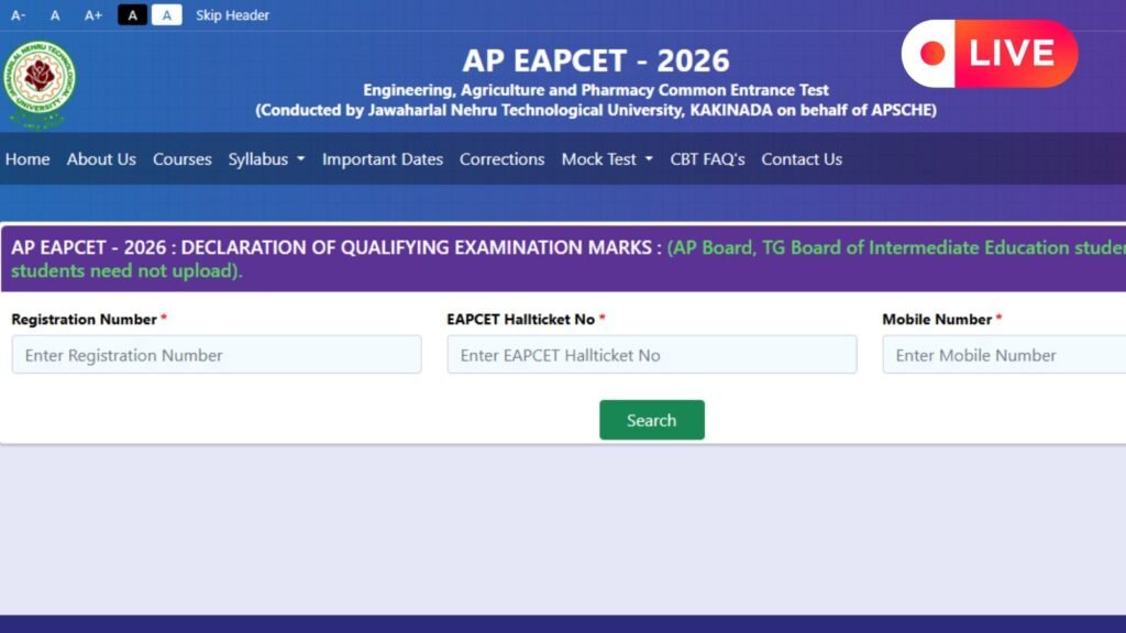 EAMCET 2026 Results AP Date, Time, Rank Card link at cets.apsche.ap.gov.in