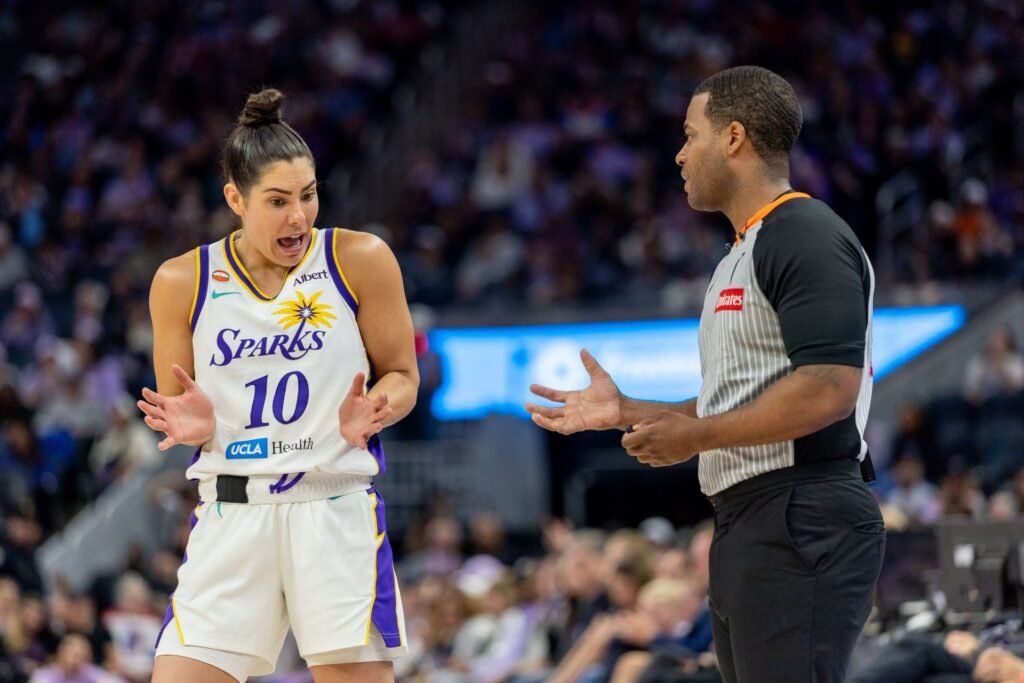 Fans Praise Kelsey Plum After Perfect First Pitch at Dodgers Game