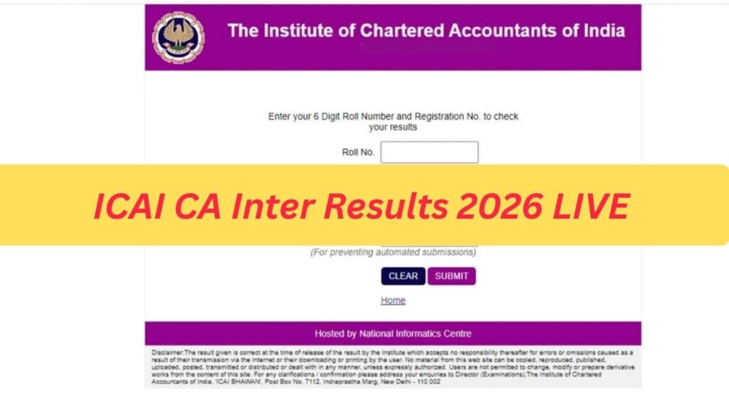 CA Inter May Result Date, Time, Download Marksheet Link at icai.nic.in