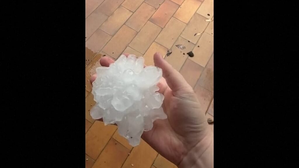Video. Giant hailstones hit homes and cars in violent storms in France