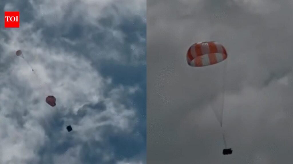 Isro successfully conducts key test on main parachutes for Gaganyaan crew module | India News
