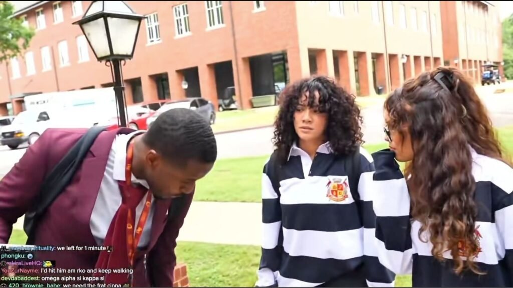 Valkyrae confronts Streamer University student for spitting on her