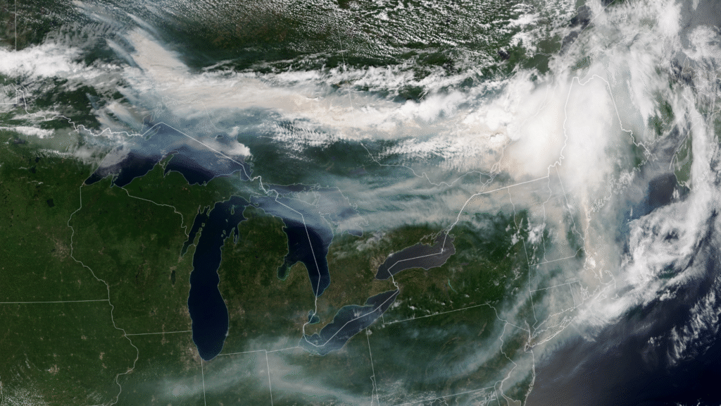 Smoke from devastating Canada wildfires visible from space photo of the day for July 17, 2026