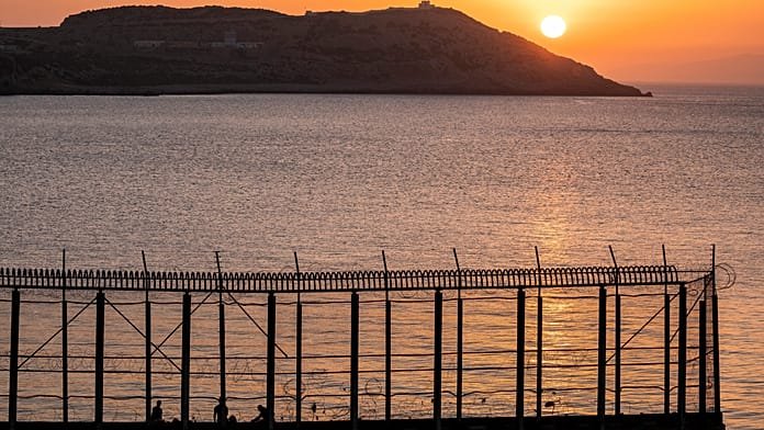 Hundreds of migrants are swimming from Morocco to the Spanish territory of Ceuta