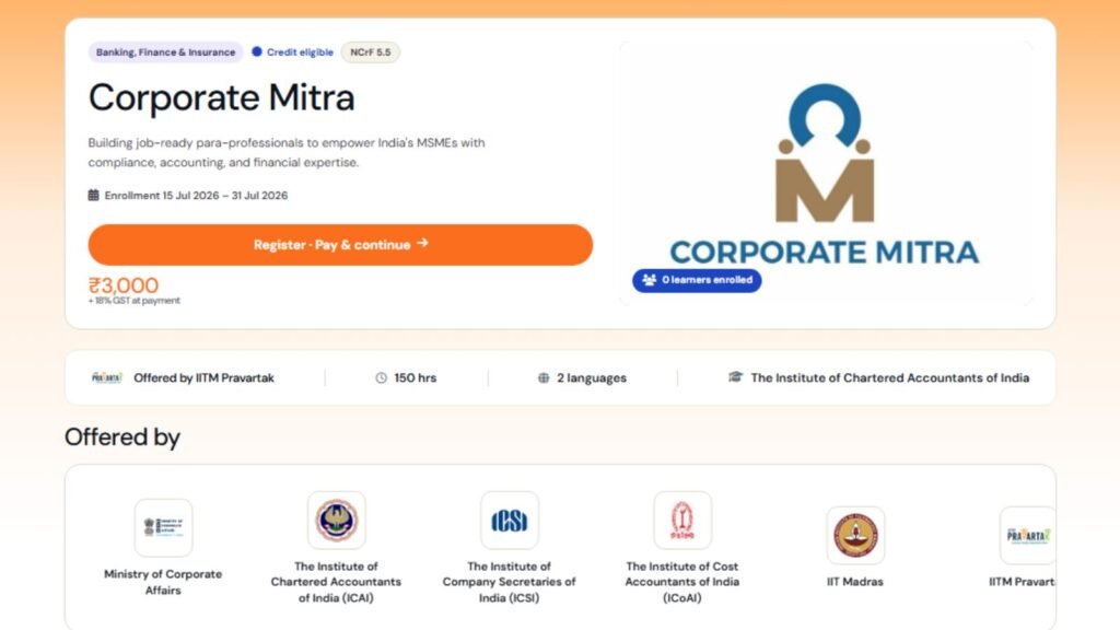ICAI Corporate Mitra registration begins today: Where to apply, eligibility, important dates | Education News