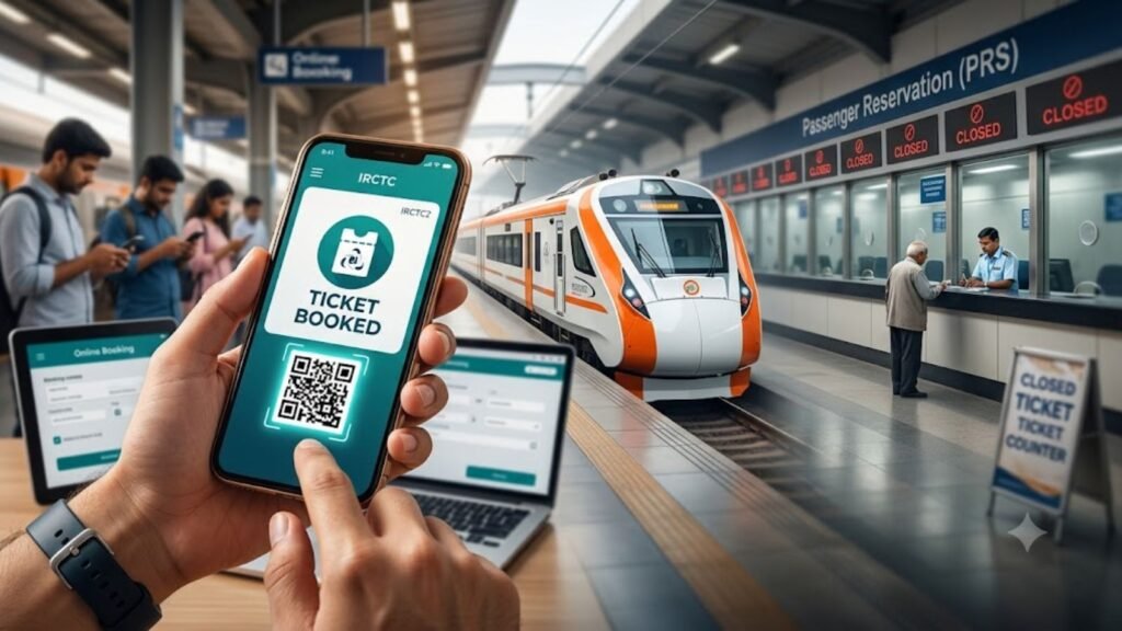 89% of train tickets now booked online, counter sales drop to 11%