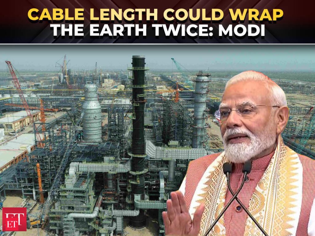 Rajasthan refinery has used as much steel as can build 40 Eiffel Towers and 5 Burj Khalifas: Modi – The Economic Times Video