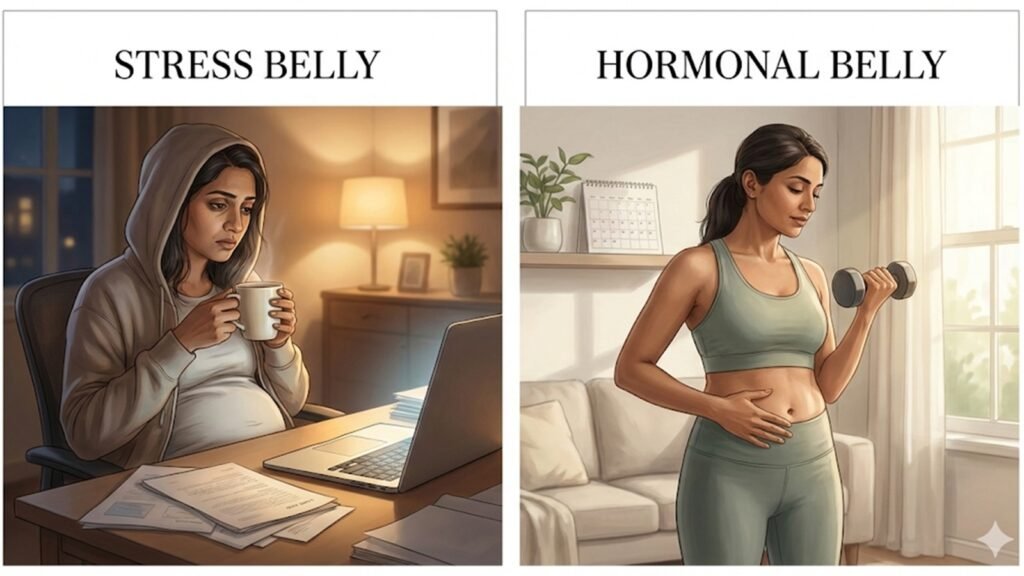 Stress belly vs hormonal belly: What’s the difference?