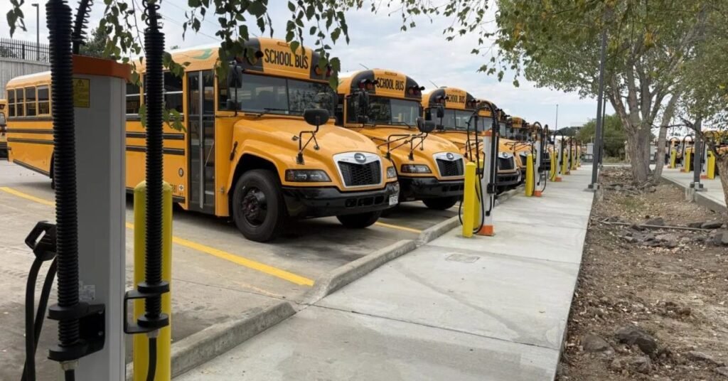 Colorado’s largest electric school bus fleet gets a 26-plug charging hub