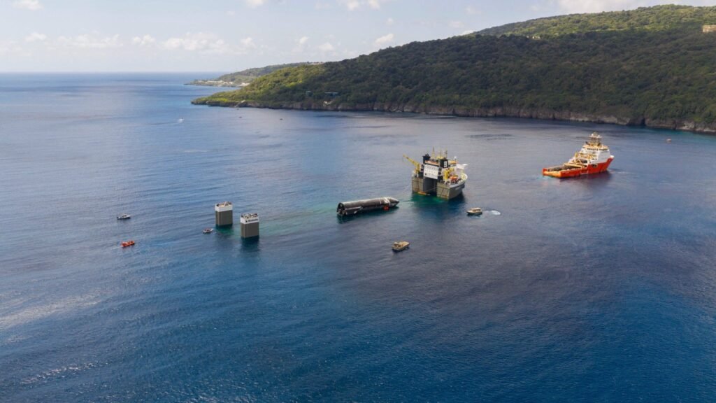 Starship is coming home! SpaceX loads floating spacecraft onto huge ‘semi-submersible’ ship in the Indian Ocean (photos)