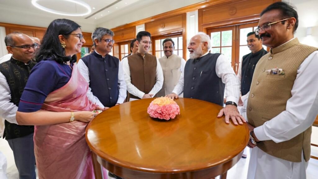 PM Narendra Modi to NDA MPs at breakfast meeting: ‘Be careful & dignified while using technology’ | India News