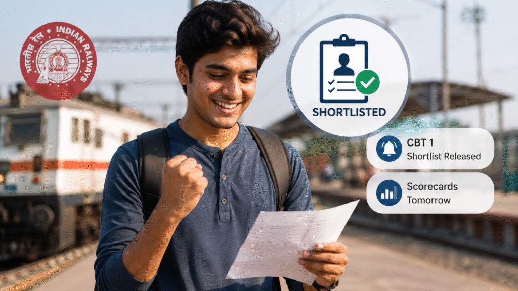 RRB NTPC UG 2026 Result: Shortlist for CBT 1 released, scorecards to be out on Aug 26 | Education News