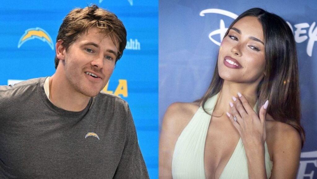 NFL fans react as Justin Herbert kisses Madison Beer at Chargers training camp