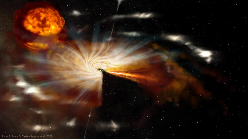 Black holes may spit out nearly as much matter as they swallow