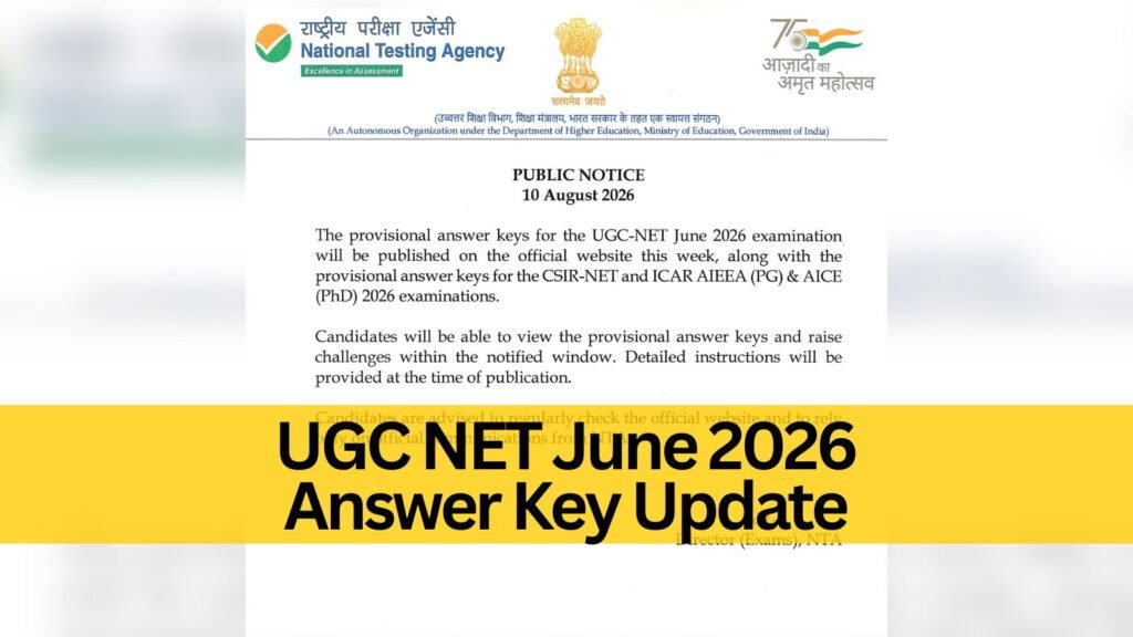 UGC NET June 2026 provisional answer key out this week: NTA notice | Education News